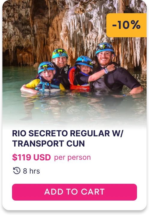 RIO SECRETO REGULAR WITH TRANSPORT CUN